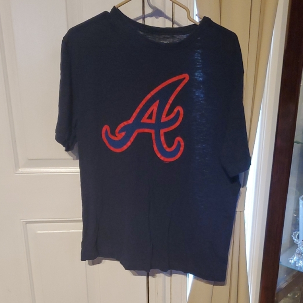 Majestic Dark Blue Shirt with Bold Red Logo